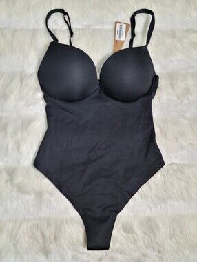 SKIMS Ultimate Thong Bodysuit Black Onyx Small Women NEW